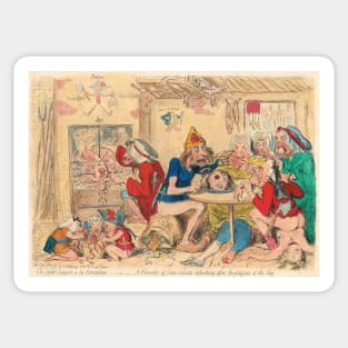 Un Petit souper a la Parisienne by Gillray Sticker